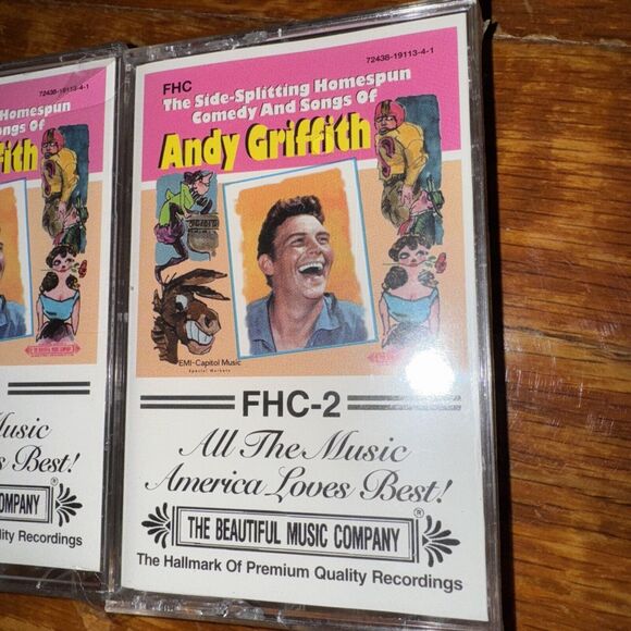 Andy GRIFFITH Cassettes FHC 1 & 2 SIDESPLITTING COMEDY & SONGS New Sealed - Picture 4 of 5